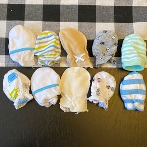 10 pairs baby mittens